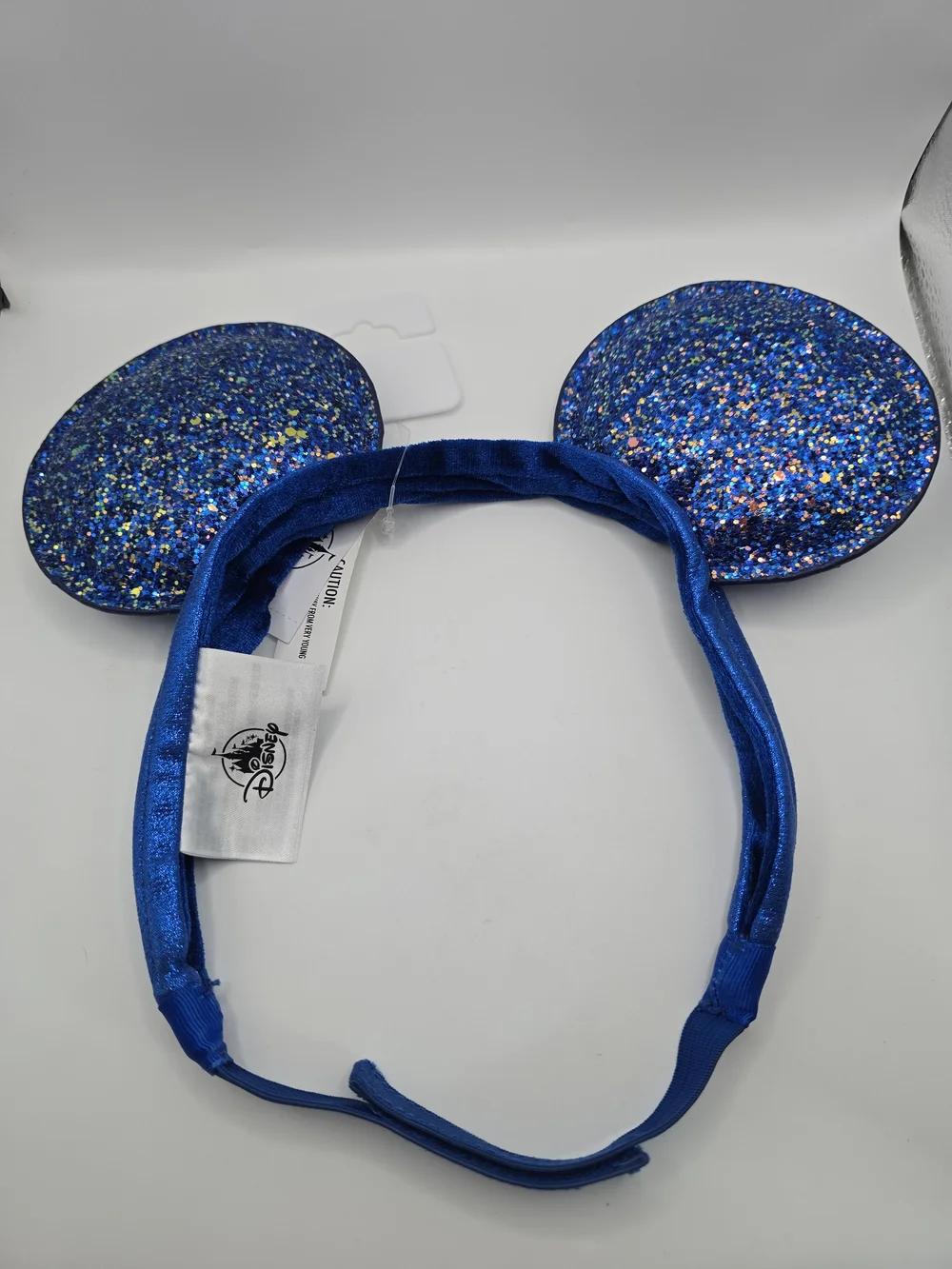 NWT - Disney Blue Glitter Mouse Ear Headband